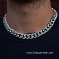 Diamond Bling Prong 925 Silver Cuban Chain